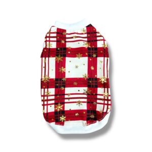 Suéter Navideño de Cuadros Blanco con Rojo