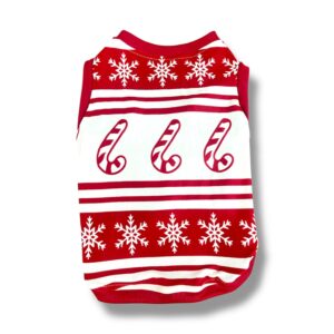 Suéter Navideño Candy Cane Blanco con Rojo