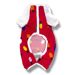 Pijama de Focos Navideños Roja